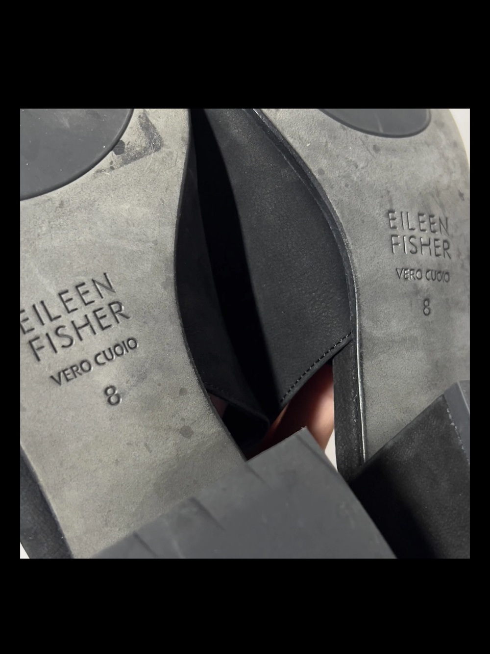 Eileen Fisher Women's Black Open-Toe Leigh Slingback Heeled Sandals‎ - Picture 10 of 11